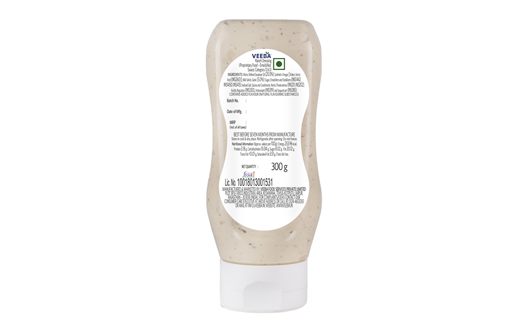 Veeba Ranch Dressing    Plastic Bottle  300 grams
